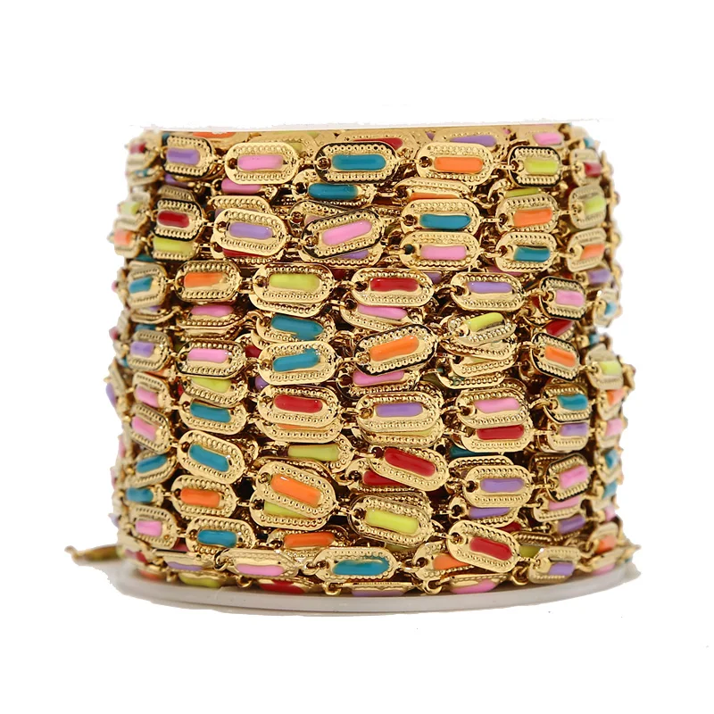 1M Gold Plated Stainless Steel 4.5mm Charm New Fashion Enamel Link Chains for Women Girls DIY Jewelry Making Necklaces Findings
1M Gold Plated Stainless Steel 4.5mm Charm New Fashion Enamel Link Chains for Women Girls DIY Jewelry Making Necklaces Findings