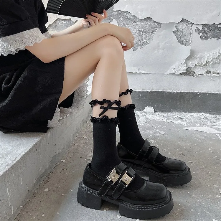 Women's Socks Lace Spring Summer Socks Lolita Breathable Antibacterial Combed Cotton Sock Girls Bow Soft Mid-tube Thin New Sock
Women's Socks Lace Spring Summer Socks Lolita Breathable Antibacterial Combed Cotton Sock Girls Bow Soft Mid-tube Thin New Sock