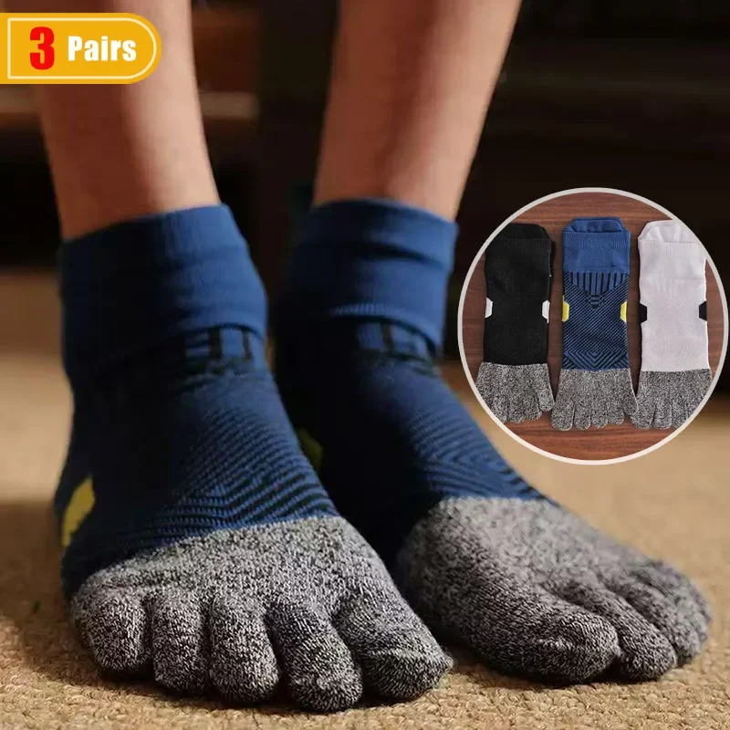 3 Pairs Men's Sport Ankle Socks Compression Mesh Terry Towel Bottom for Fitness Hiking Cycling Outdoor Travel Five Finger Socks
3 Pairs Men's Sport Ankle Socks Compression Mesh Terry Towel Bottom for Fitness Hiking Cycling Outdoor Travel Five Finger Socks