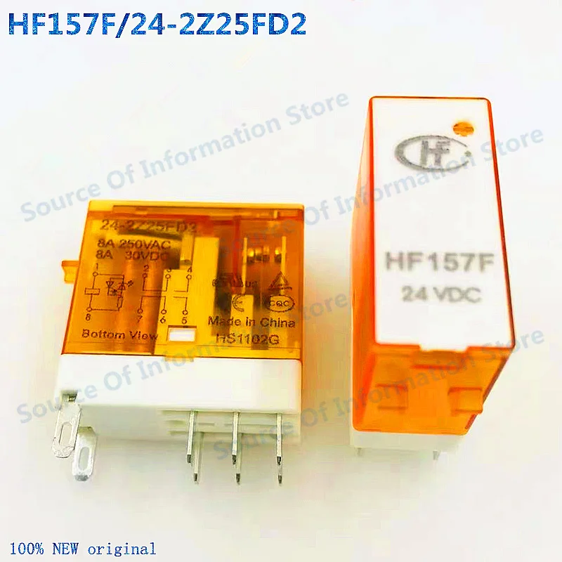 5Pcs Relay HF157F-24-2Z25FD2 24VDC 8Pin 8A Electrical Component for Electronic Products
5Pcs Relay HF157F-24-2Z25FD2 24VDC 8Pin 8A Electrical Component for Electronic Products