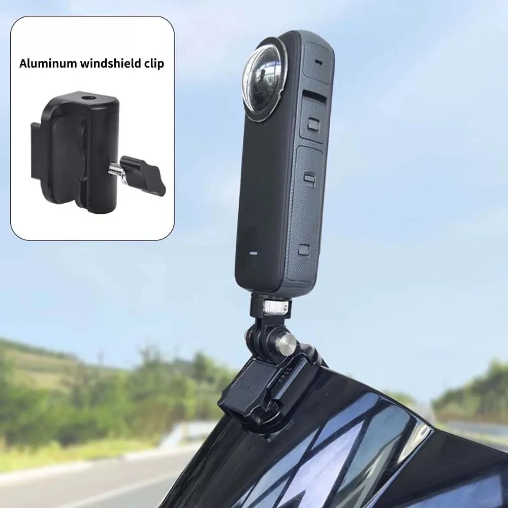 Motorcycle Windshield Clip Aluminum Alloy Mount for GoPro Hero 13 12 11 10 9 Insta360 X4 X3 DJI Action 5Pro 4 Camera Accessories
Motorcycle Windshield Clip Aluminum Alloy Mount for GoPro Hero 13 12 11 10 9 Insta360 X4 X3 DJI Action 5Pro 4 Camera Accessories