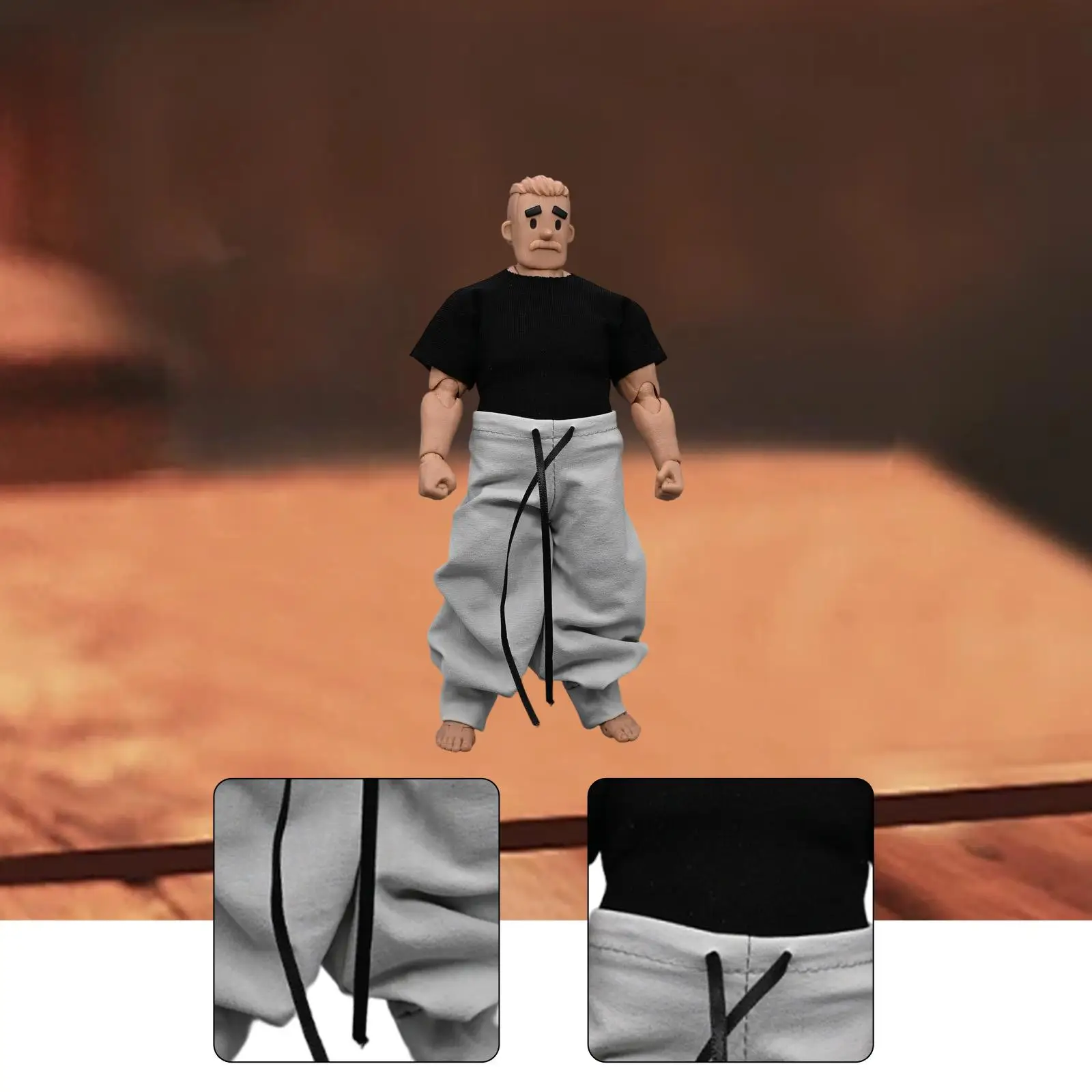 1 12 Scale Figure Pants with Short Sleeve Shirt Cloth Outfit for Miniature Doll Photography and Display
1 12 Scale Figure Pants with Short Sleeve Shirt Cloth Outfit for Miniature Doll Photography and Display