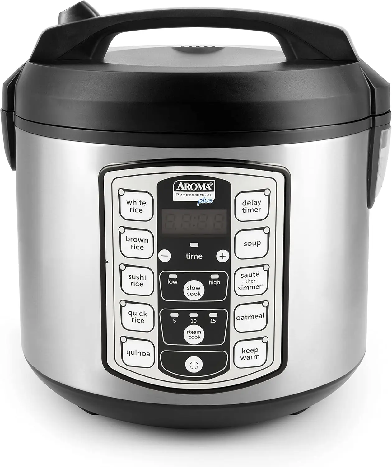 20-Cup Digital Rice Cooker with Steamer & Slow Cook Functions, Stainless Steel Exterior, Nonstick Pot
20-Cup Digital Rice Cooker with Steamer & Slow Cook Functions, Stainless Steel Exterior, Nonstick Pot
