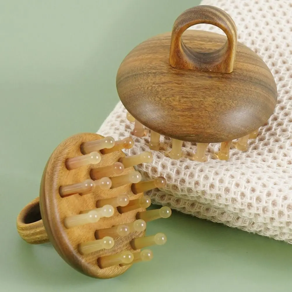 Sheep Horn Scalp Massager 20/29 Teeth Sandalwood Handle Scalp Massage Comb Anti-Static Round head Meridian Massager Dry Hair
Sheep Horn Scalp Massager 20/29 Teeth Sandalwood Handle Scalp Massage Comb Anti-Static Round head Meridian Massager Dry Hair