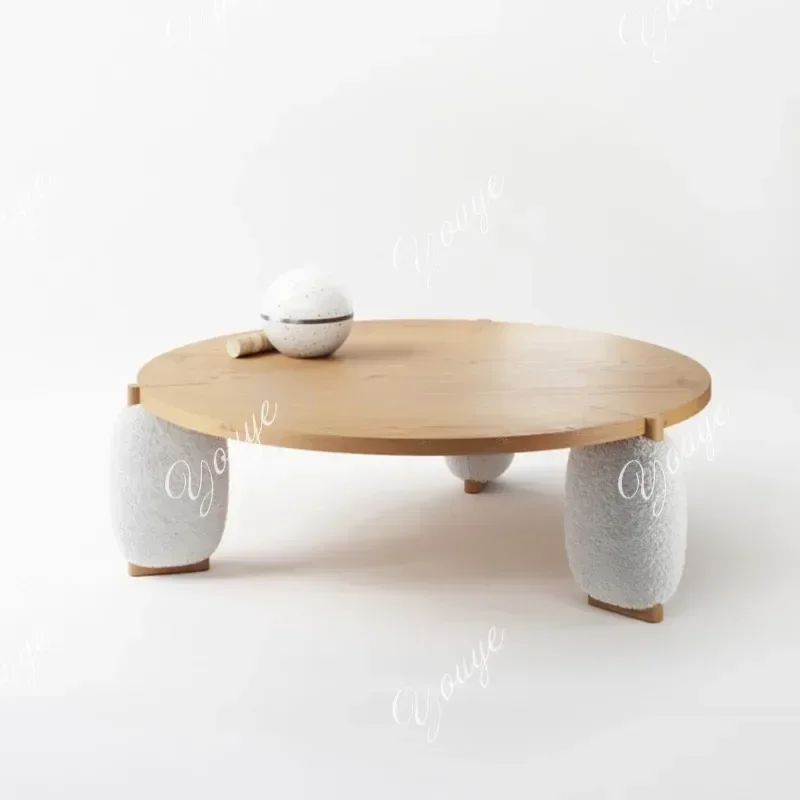 XA Small Apartment Living Room Model Room Round Coffee Table Japanese Creative Lamb Wool Soft Bag Foot Solid Wood Tea Table
XA Small Apartment Living Room Model Room Round Coffee Table Japanese Creative Lamb Wool Soft Bag Foot Solid Wood Tea Table