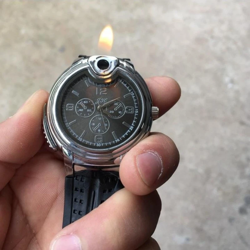 Hot-selling Watch-style Metal Open Flame Lighter Personalized Creative Sports Watch Cigarette Lighter Men's Smoking Accessories
Hot-selling Watch-style Metal Open Flame Lighter Personalized Creative Sports Watch Cigarette Lighter Men's Smoking Accessories