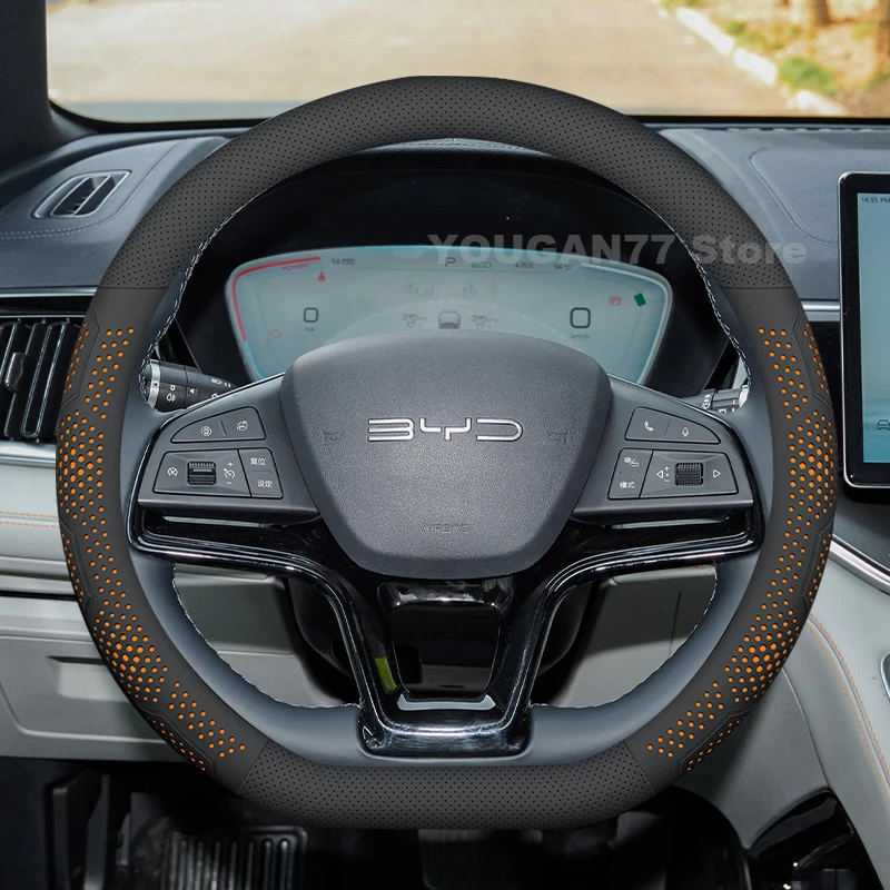 Leather Car Steering Wheel Cover For BYD Yuan PRO Atto 2 3 2020-2024 2025 Anti-Slip Auto Steering Wheel BYD Atto 2 Accessories
Leather Car Steering Wheel Cover For BYD Yuan PRO Atto 2 3 2020-2024 2025 Anti-Slip Auto Steering Wheel BYD Atto 2 Accessories
