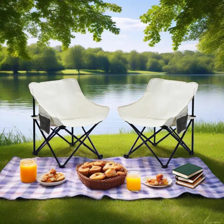 2PCS Outdoor Camping Chairs Folding Portable with Carry Bag, Lightly Cushioned Heavy Duty Camp Chair for Picnic Fishing Beach
2PCS Outdoor Camping Chairs Folding Portable with Carry Bag, Lightly Cushioned Heavy Duty Camp Chair for Picnic Fishing Beach