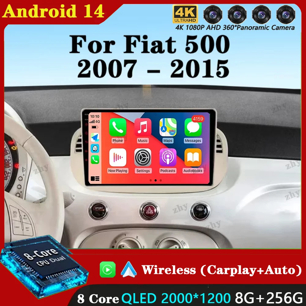 Android 14 для Fiat 500 2007-2015 Автомобильный радиоприемник Стерео с DSP-навигацией Рулевое колесо Мультимедиа Carplay Авто WIFI 2K
Android 14 для Fiat 500 2007-2015 Автомобильный радиоприемник Стерео с DSP-навигацией Рулевое колесо Мультимедиа Carplay Авто WIFI 2K