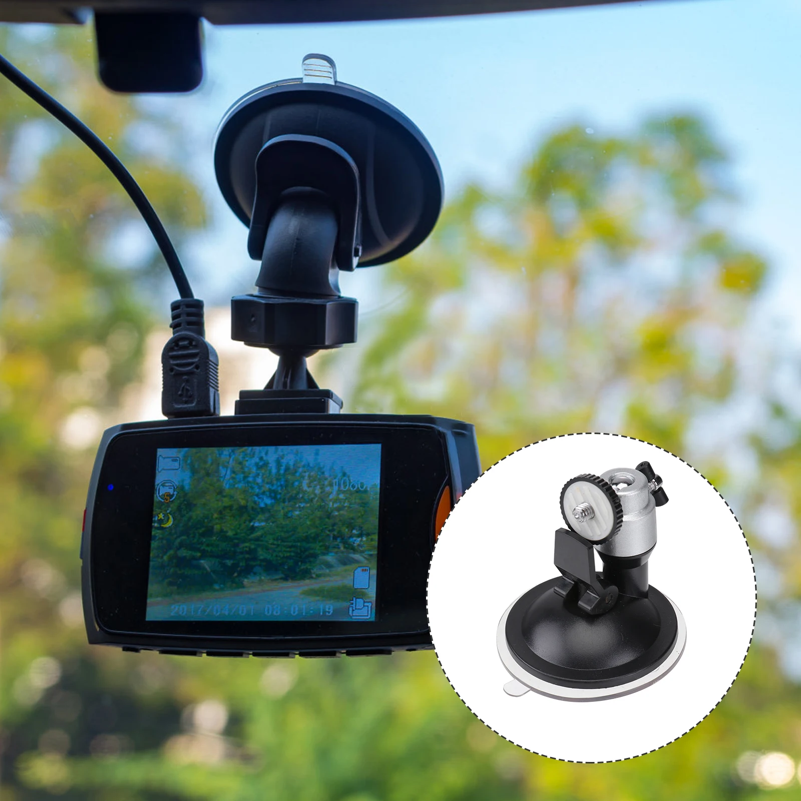 Car Camera Bracket with Suction Cup Mount Stand for Mini Camera Camcorder 360 Swivel Head Tilting Tripod Holder Silver
Car Camera Bracket with Suction Cup Mount Stand for Mini Camera Camcorder 360 Swivel Head Tilting Tripod Holder Silver