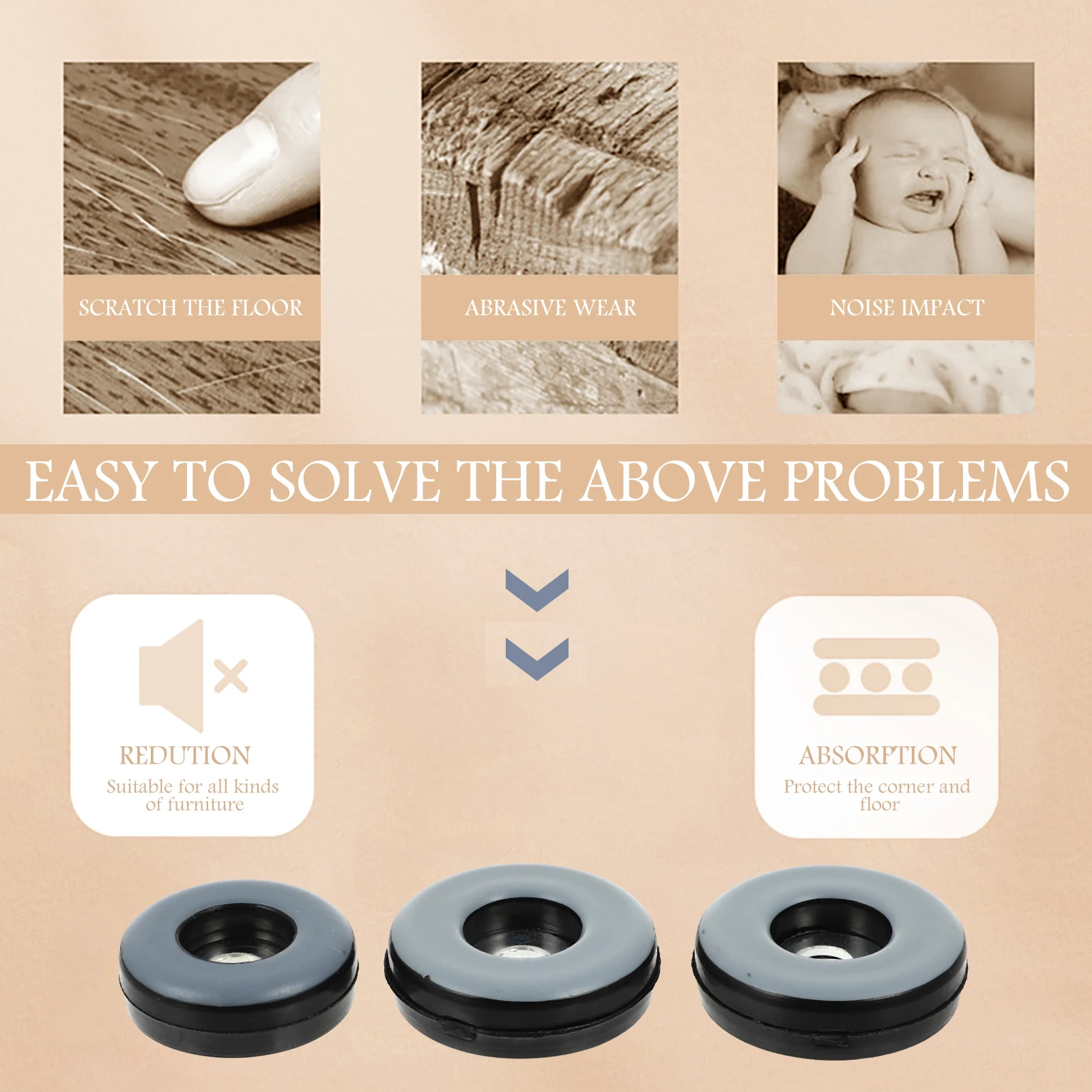 24pcs Furniture Protectors Table Leg Pads Anti Slip Hardwood Floor Protectors Durable Chairs Gliders For Carpet Tile Floors
24pcs Furniture Protectors Table Leg Pads Anti Slip Hardwood Floor Protectors Durable Chairs Gliders For Carpet Tile Floors