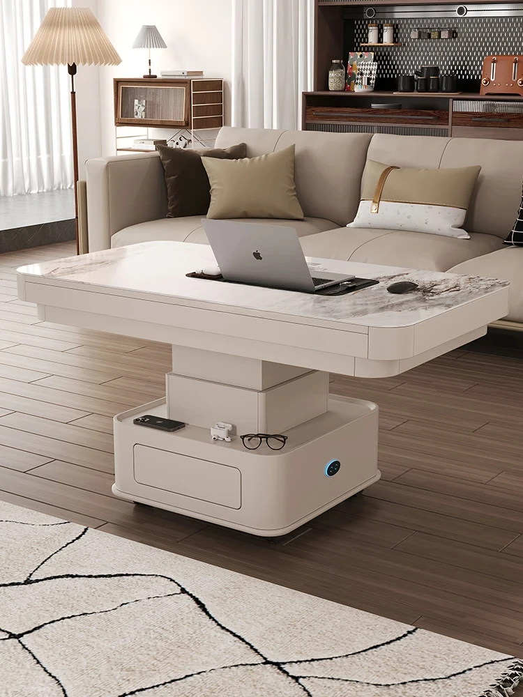 Электрический подъемный журнальный столик, многофункциональный складной обеденный стол двойного назначения, простой передвижной каменный столик «два в одном», чайный столик
Электрический подъемный журнальный столик, многофункциональный складной обеденный стол двойного назначения, простой передвижной каменный столик «два в одном», чайный столик