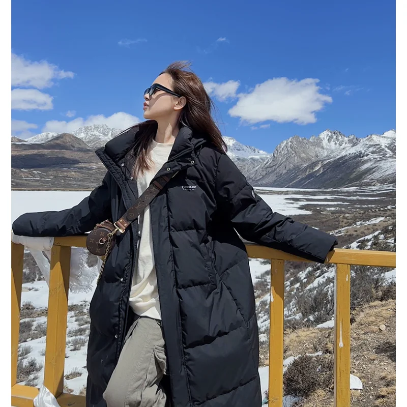 Women Black Long Down Jacket White Coat Hooded Fashion Windproof Thickening Warm Duck Down Feather Female Puffer Winter Outwear
Women Black Long Down Jacket White Coat Hooded Fashion Windproof Thickening Warm Duck Down Feather Female Puffer Winter Outwear