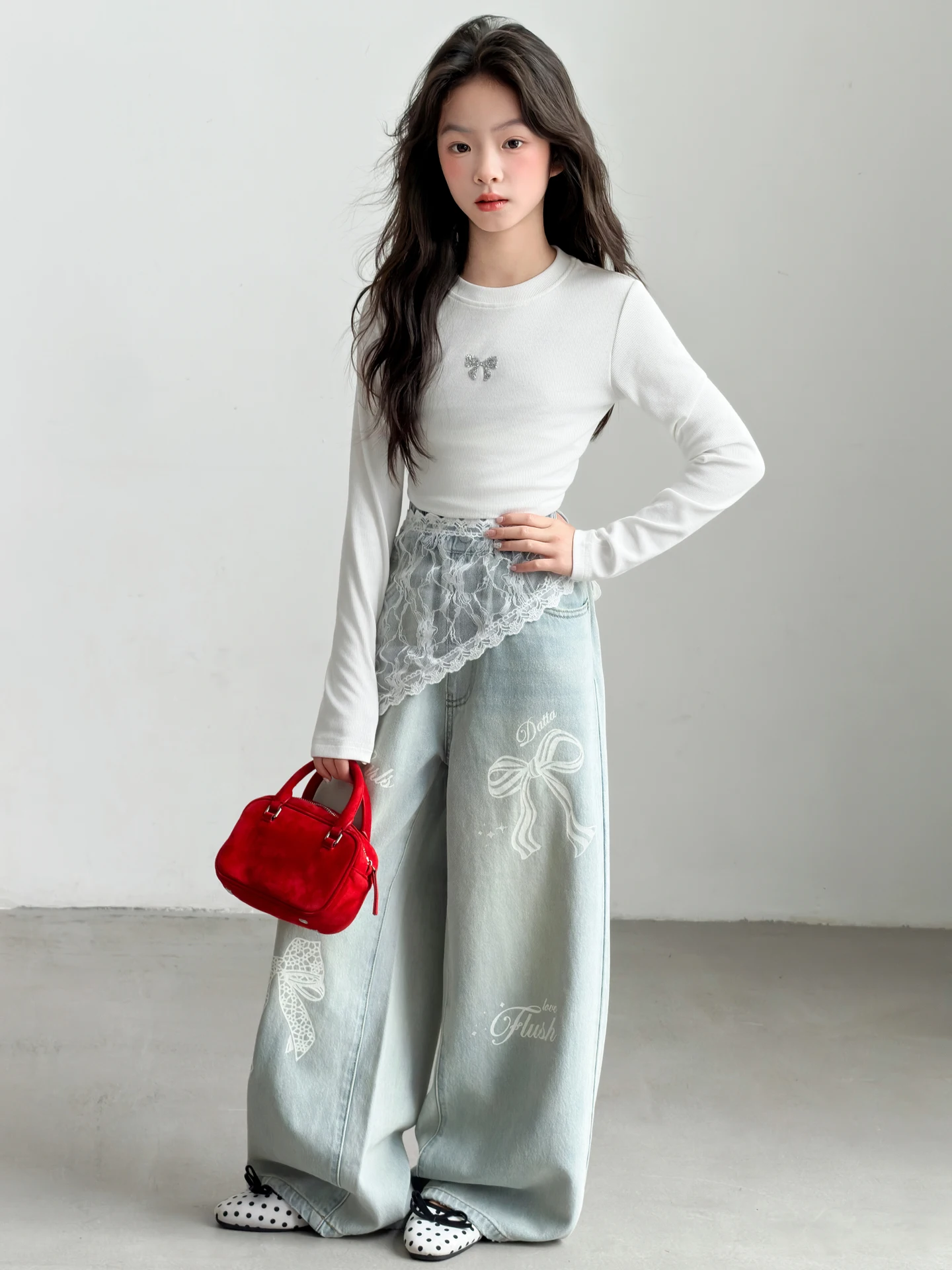Spring Collection Girls Jeans Lace Trim Pants Set Toddler Kids School orm Casual Comfortable Breathable l Waist
Spring Collection Girls Jeans Lace Trim Pants Set Toddler Kids School orm Casual Comfortable Breathable l Waist