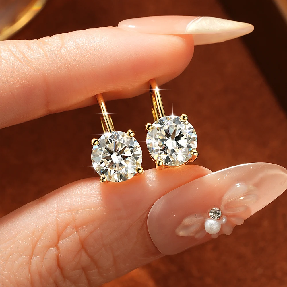 Abestecom Minimalist Four-prong Setting Single Stone Pendants Earrings 6.5mm Moissanite Clip Earrings Luxury Valentine Day Gift
Abestecom Minimalist Four-prong Setting Single Stone Pendants Earrings 6.5mm Moissanite Clip Earrings Luxury Valentine Day Gift