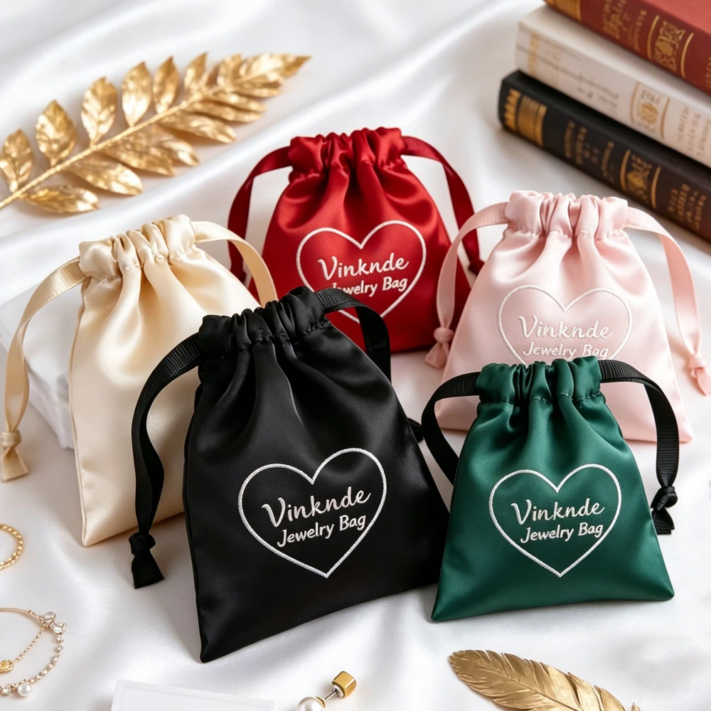 100Pcs Custom Luxury 8*10cm Silk Satin Velvet Bag Drawstring Jewelry Packaging Pouches Elegant Ribbon Cosmetic Brooch Gift Bags
100Pcs Custom Luxury 8*10cm Silk Satin Velvet Bag Drawstring Jewelry Packaging Pouches Elegant Ribbon Cosmetic Brooch Gift Bags