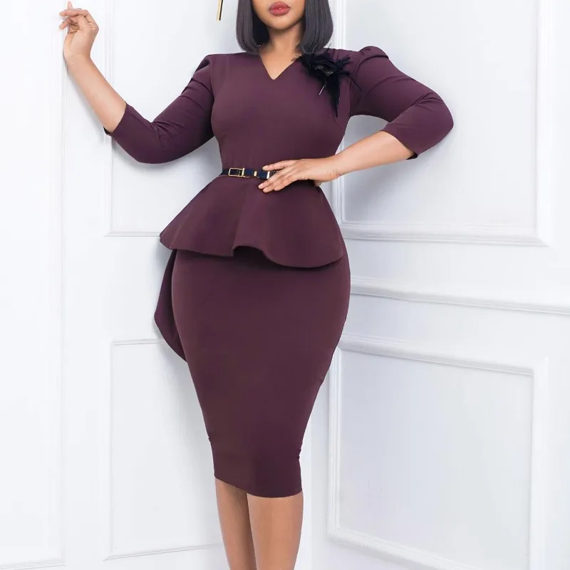European American Style Women's Clothing Fashion Ruffles Retro V-neck Female Hip Skirt Large Size Temperament Tight Pencil Skirt
European American Style Women's Clothing Fashion Ruffles Retro V-neck Female Hip Skirt Large Size Temperament Tight Pencil Skirt