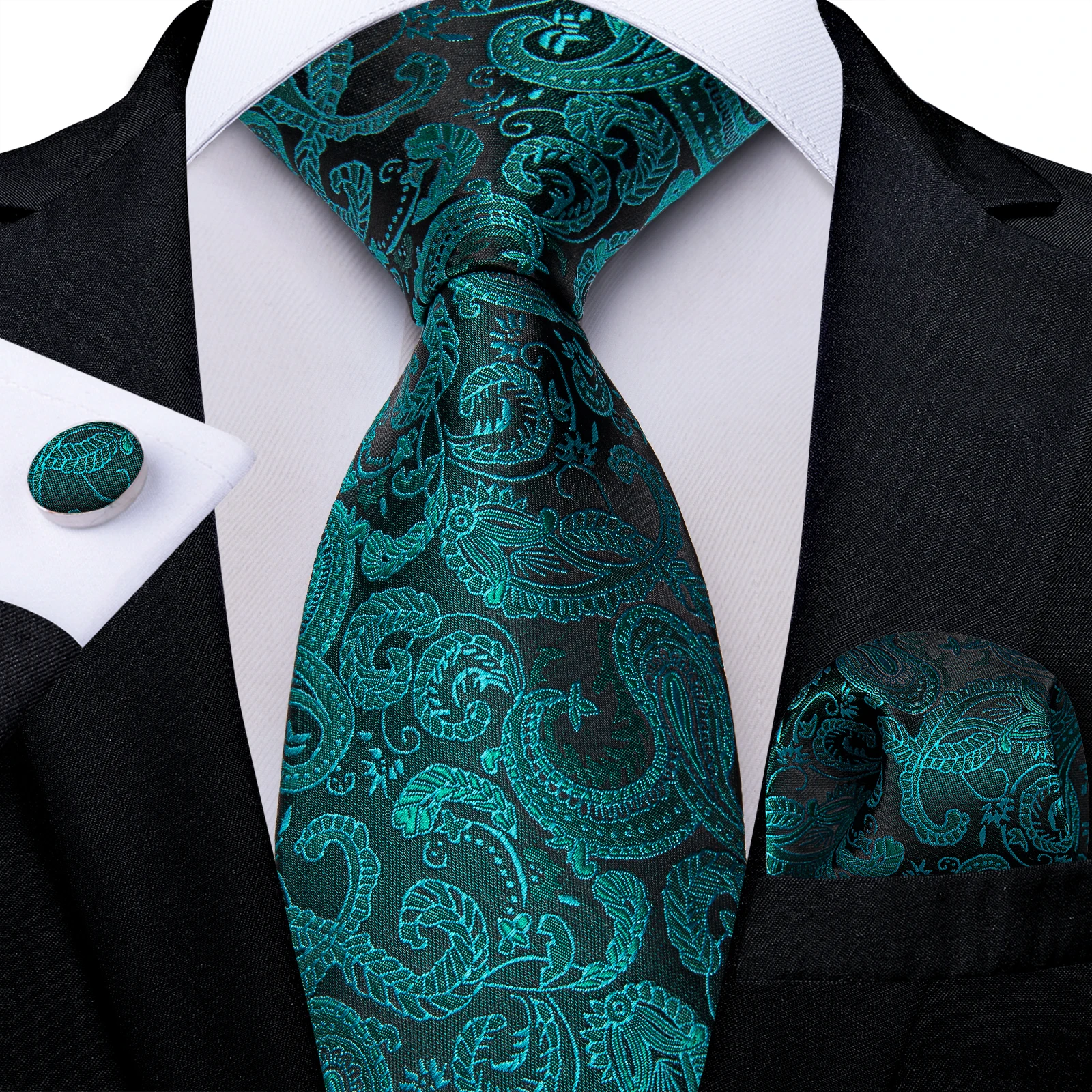 Teal Green Ties for Men 8 cm Silk Jacquard Woven Paisley Wedding Business Party Neck Tie Set Pocket Square Cufflinks Gift
Teal Green Ties for Men 8 cm Silk Jacquard Woven Paisley Wedding Business Party Neck Tie Set Pocket Square Cufflinks Gift