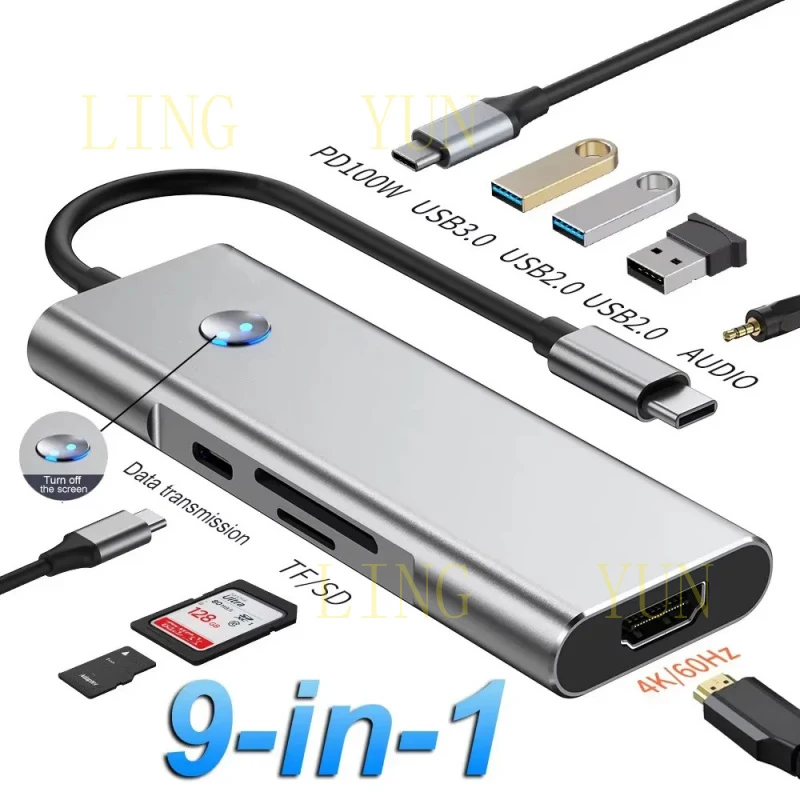 USB-хаб Z с 9 портами, поддержкой 4K HDMI, считывателем карт SD/TF, USB 3.0/2.0, Type-C
USB-хаб Z с 9 портами, поддержкой 4K HDMI, считывателем карт SD/TF, USB 3.0/2.0, Type-C