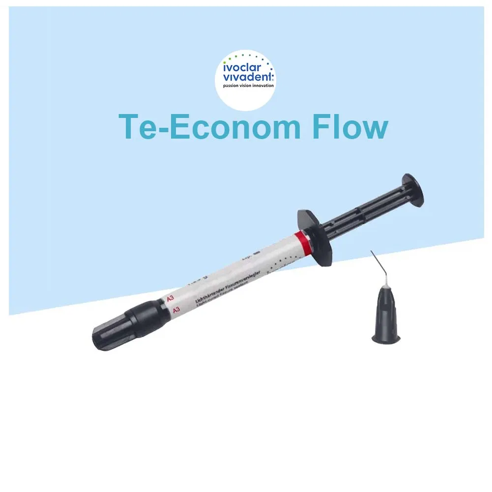 Ivoclar Te-Econom Flow Flowable Light Cure Composite Resin A2 A3 Shade Dental Restorative Filling Material 2g Syringe Radiopaque
Ivoclar Te-Econom Flow Flowable Light Cure Composite Resin A2 A3 Shade Dental Restorative Filling Material 2g Syringe Radiopaque