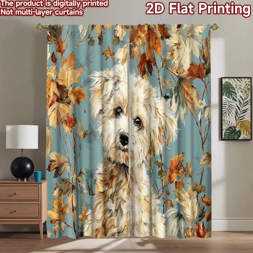 2D flat printing 2pcs Party Curtains Cute Dog Autumn Leaves Digital Printed Polyester Drapes Seasonal Party & Holiday Decor Use
2D flat printing 2pcs Party Curtains Cute Dog Autumn Leaves Digital Printed Polyester Drapes Seasonal Party & Holiday Decor Use