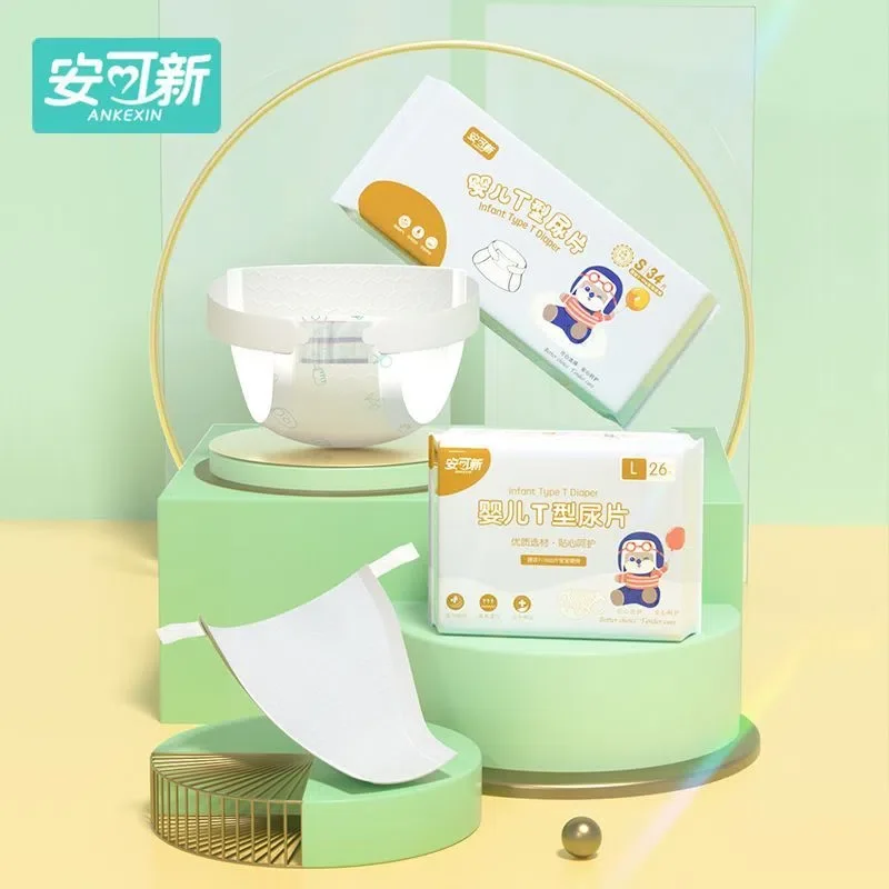 ANKEXIN Одноразовые Т-образные подгузники для новорожденных с треугольным дизайном — дышащие, сухие, герметичные и одноразовые
ANKEXIN Одноразовые Т-образные подгузники для новорожденных с треугольным дизайном — дышащие, сухие, герметичные и одноразовые