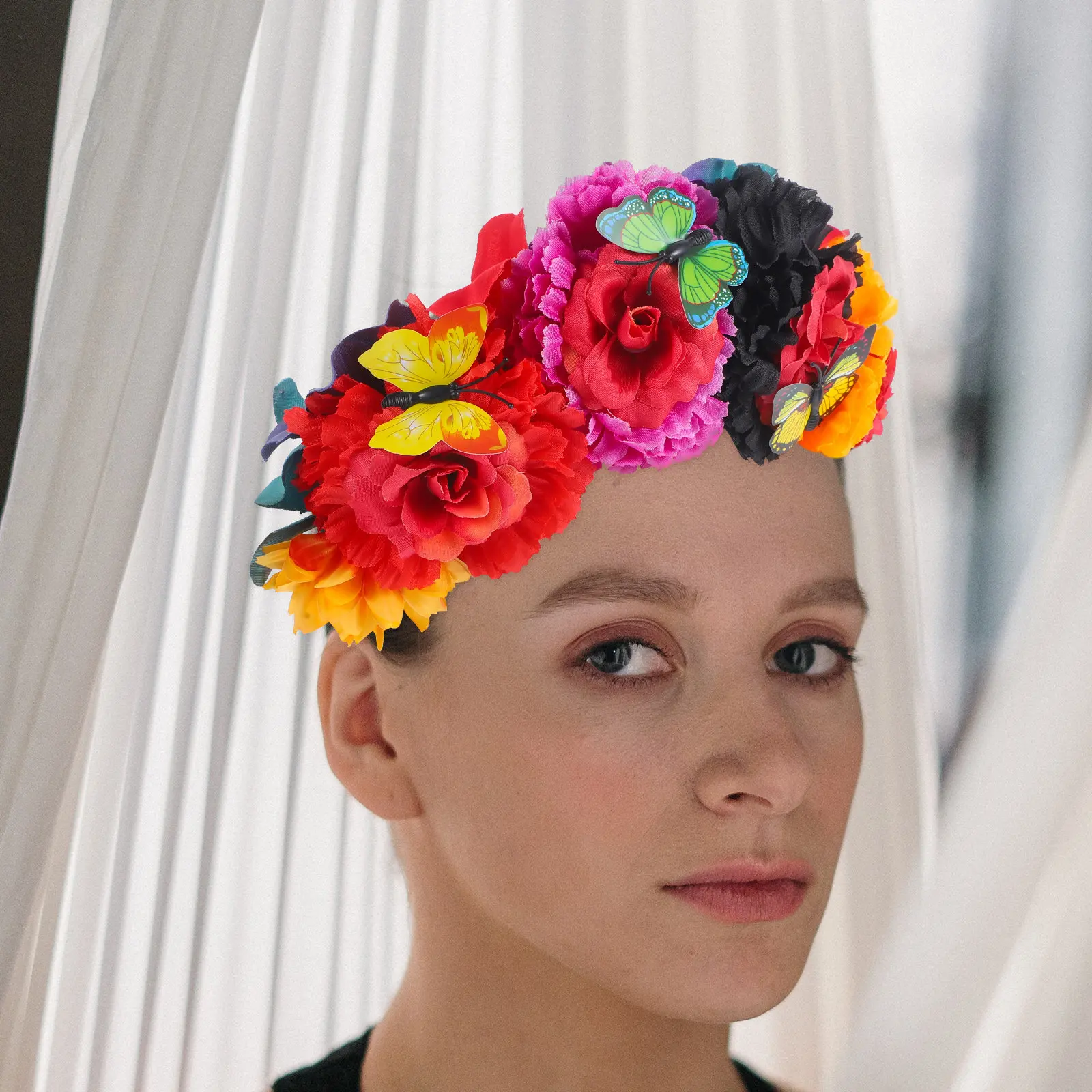 Day of the Dead headband Flower Crown Mexican Flower Headband Hawaiian BOHO Flowers Headpiece Catrina Day of the Dead party deco
Day of the Dead headband Flower Crown Mexican Flower Headband Hawaiian BOHO Flowers Headpiece Catrina Day of the Dead party deco