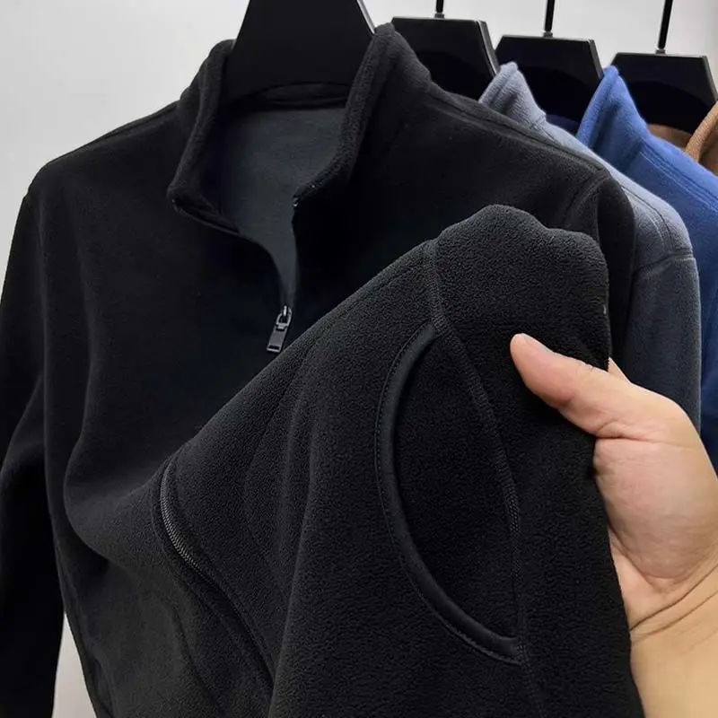 Autumn Winter Men's Fce Lined Lamb Fur Sweatirt Jaet f Zipper Stand Collar Fce Upper Body Trendy Polyester Fabri...
Autumn Winter Men's Fce Lined Lamb Fur Sweatirt Jaet f Zipper Stand Collar Fce Upper Body Trendy Polyester Fabri...