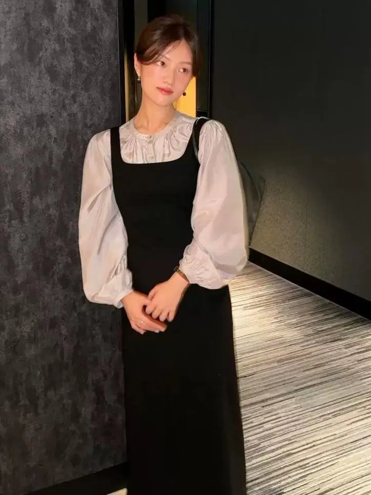 Korean Style Shirt And Halter Dress Set Spring 2026 Dongdaemun Gd High Waist A-Line Skirt Long Sleeve U-Neck Two-Piece Suit
Korean Style Shirt And Halter Dress Set Spring 2026 Dongdaemun Gd High Waist A-Line Skirt Long Sleeve U-Neck Two-Piece Suit