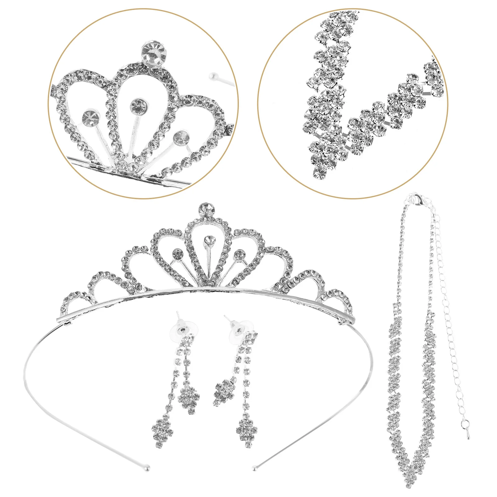 1Set Bridal Wedding Jewelry Kit Rhinestone Dangle Earrings Pendant Bride Accessories Elegant Gift for Graduation Engagement
1Set Bridal Wedding Jewelry Kit Rhinestone Dangle Earrings Pendant Bride Accessories Elegant Gift for Graduation Engagement