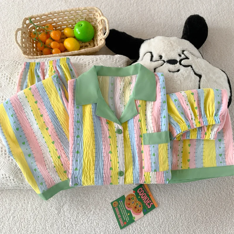 Pjs Setthree-Piece Short Sleeve Setwomen's Pajama Setwomen's Spring and Autumn Pajamasfashionable Home Clothes, Pajamas
Pjs Setthree-Piece Short Sleeve Setwomen's Pajama Setwomen's Spring and Autumn Pajamasfashionable Home Clothes, Pajamas