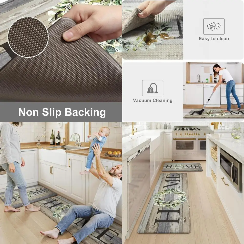 Kitchen Floor Anti-Fatigue Mats, Farmhouse Rugs Pair, Non-Slip Cushioned Carpets, Memory Foam Runners for Laundry and Office, Gr
Kitchen Floor Anti-Fatigue Mats, Farmhouse Rugs Pair, Non-Slip Cushioned Carpets, Memory Foam Runners for Laundry and Office, Gr