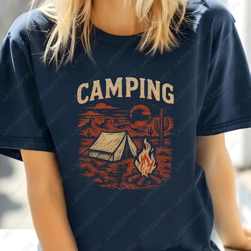 Western Camping Lover Unisex Adult Cotton T-Shirt Rustic Group Trips Adventure Seekers Gift Retro Printed Women Tee Ropa Mujer
Western Camping Lover Unisex Adult Cotton T-Shirt Rustic Group Trips Adventure Seekers Gift Retro Printed Women Tee Ropa Mujer