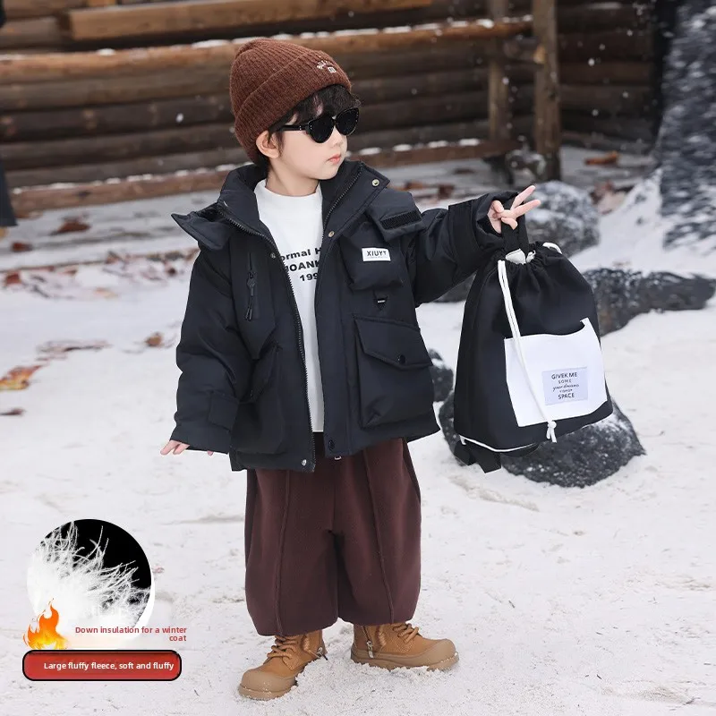 Boys' Thickened down Jacket White Duck Feather Warm Winter Coat Children's Clothing Youth Fashion Korean Style Outerwear
Boys' Thickened down Jacket White Duck Feather Warm Winter Coat Children's Clothing Youth Fashion Korean Style Outerwear
