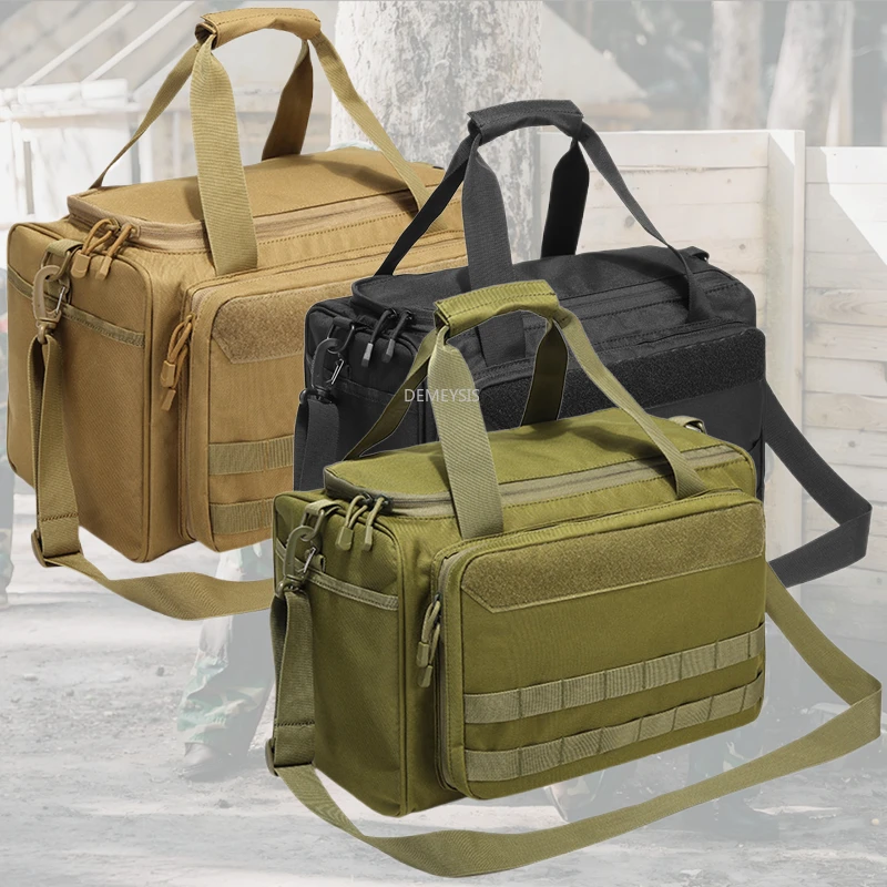 Tactical Range Storage Bag Molle System Pistol Gun Case Pack Hunting Shooting Gun Accessories Tools Waterproof Shoulder Bags
Tactical Range Storage Bag Molle System Pistol Gun Case Pack Hunting Shooting Gun Accessories Tools Waterproof Shoulder Bags