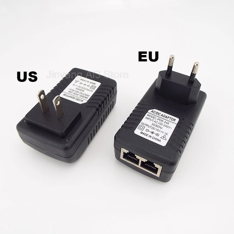15V 1A POE Injector Wall Plug ip camera power supply CCTV Security Surveillance Ethernet Adapter US EU Plug C3 
15V 1A POE Injector Wall Plug ip camera power supply CCTV Security Surveillance Ethernet Adapter US EU Plug C3