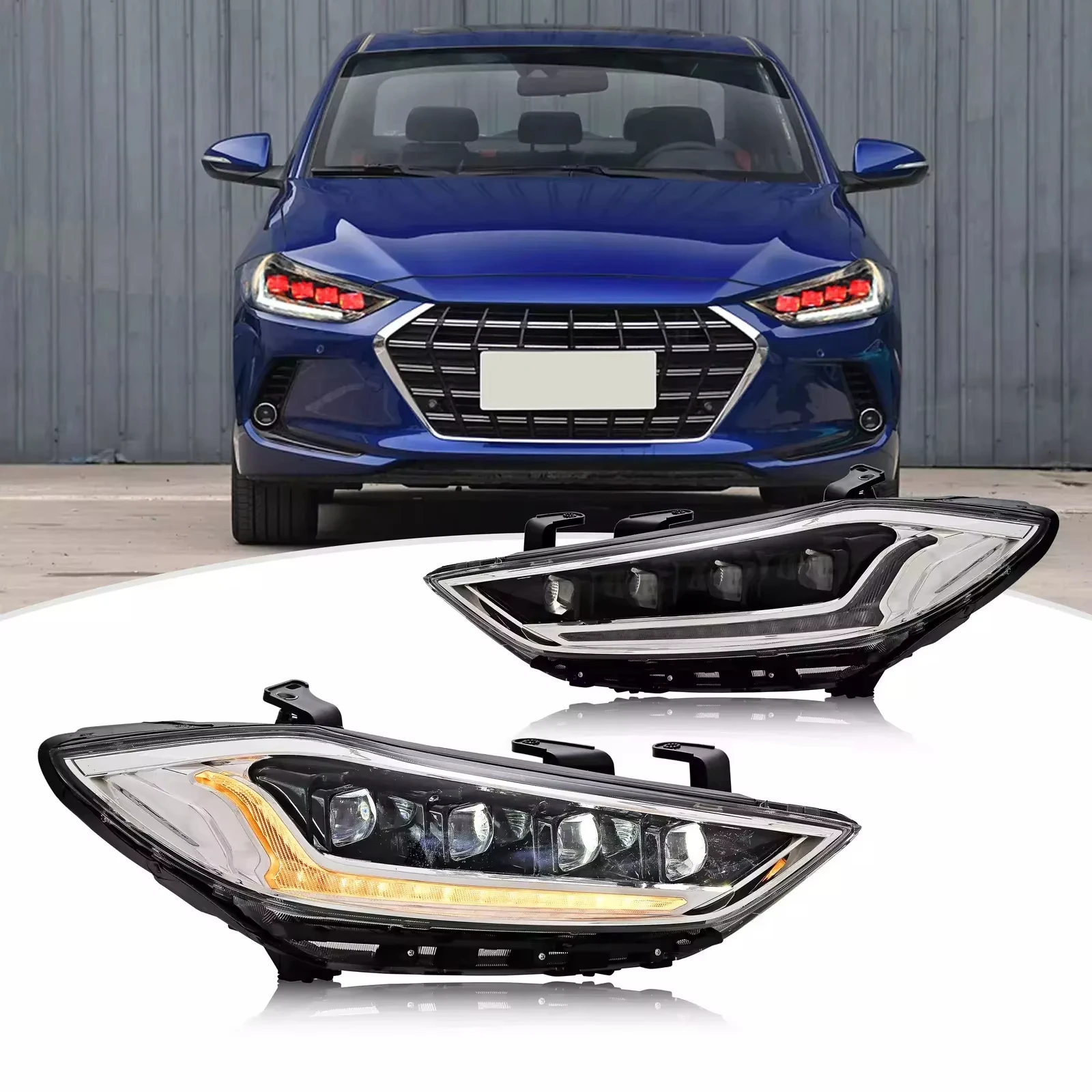 TT-ABC Factory Wholesale Devil Eyes Headlight for 2017 2018 Hyundai Elantra Led Headlamp With Dynamic Animation Lights
TT-ABC Factory Wholesale Devil Eyes Headlight for 2017 2018 Hyundai Elantra Led Headlamp With Dynamic Animation Lights