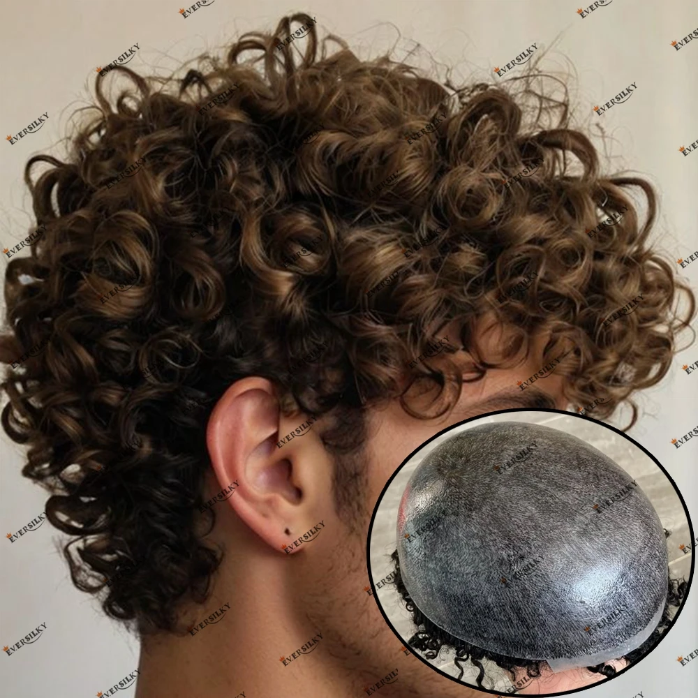 Natural Hairline Curly Brown Black Human Hair Full PU Skin Base Toupet for Hairloss Men 18mm Curly Hairstyle Hair Replacement
Natural Hairline Curly Brown Black Human Hair Full PU Skin Base Toupet for Hairloss Men 18mm Curly Hairstyle Hair Replacement