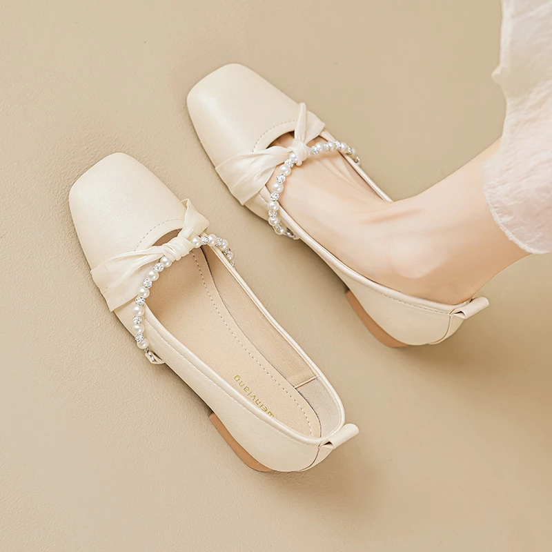 Women Chunky Heel Shoes Summer Square Toe Beaded Decor Versatile Fairy Style Ladies Shoes Matching Dresses Plus Size Casual Dail
Women Chunky Heel Shoes Summer Square Toe Beaded Decor Versatile Fairy Style Ladies Shoes Matching Dresses Plus Size Casual Dail