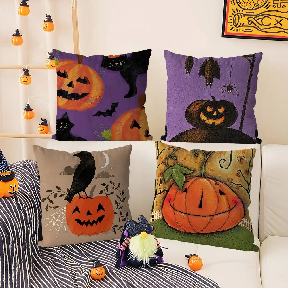 Милая наволочка с тыквой на Хэллоуин, короткая плюшевая наволочка с двусторонним принтом, квадратные наволочки, диван, домашняя подушка, декор
Милая наволочка с тыквой на Хэллоуин, короткая плюшевая наволочка с двусторонним принтом, квадратные наволочки, диван, домашняя подушка, декор