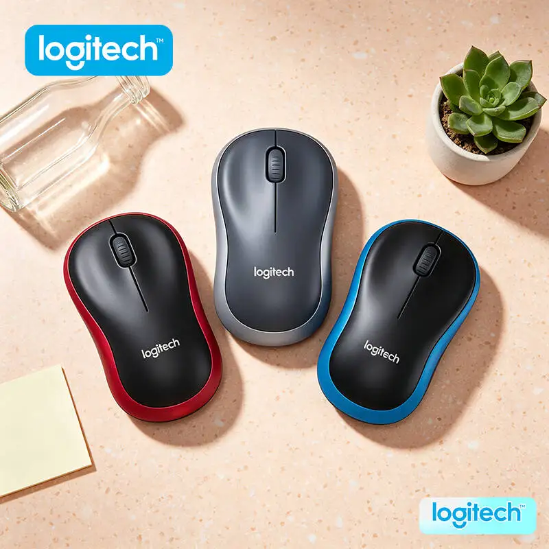 Logitech M185/M220/M220/M100R Office Durable Mouse Recycled Plastic 3 Buttons Smooth Scroll 10m Range 12-Month Battery Home Work