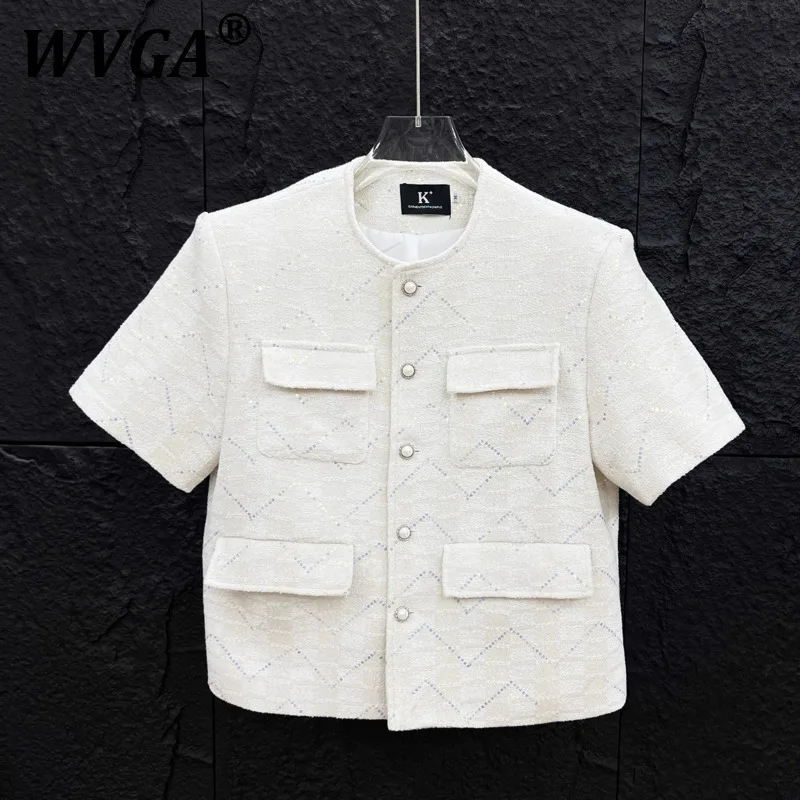 WVGA весна осень новые мужские Tide High Street с блестками в полоску дизайн модная куртка с коротким рукавом нишевые шикарные повседневные топы Ins W8617
WVGA весна осень новые мужские Tide High Street с блестками в полоску дизайн модная куртка с коротким рукавом нишевые шикарные повседневные топы Ins W8617