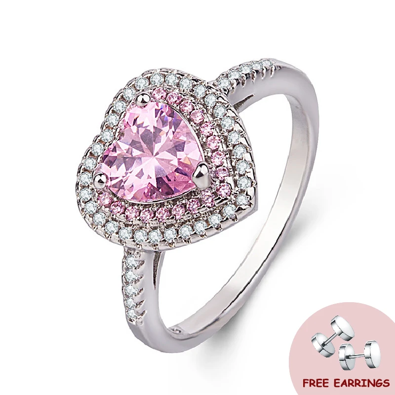 Trendy 925 Silver Jewelry Rings with Zircon Gemstone Heart Shape Ornaments for Women Wedding Party Promise Gift Finger Ring
Trendy 925 Silver Jewelry Rings with Zircon Gemstone Heart Shape Ornaments for Women Wedding Party Promise Gift Finger Ring