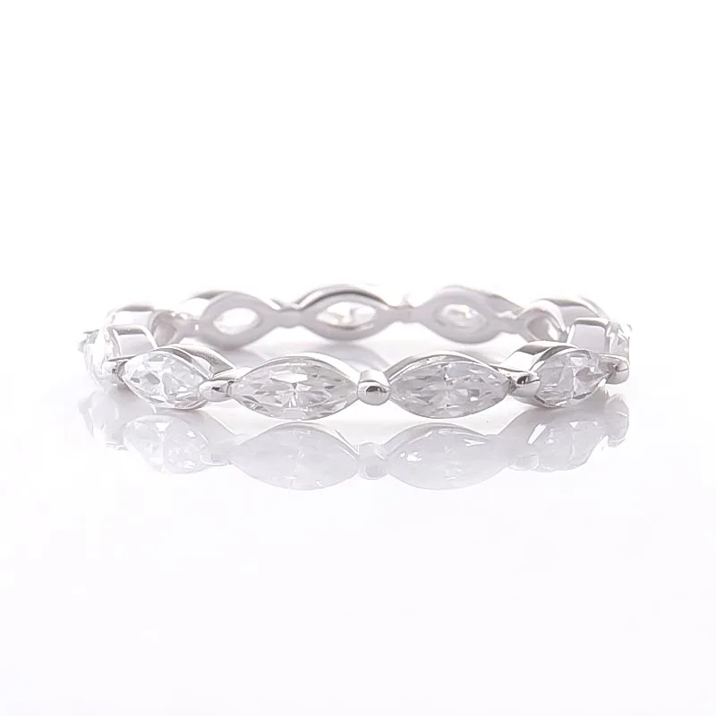 Provence 925 Sterling Silver Eternity Band With 2*4mm Marquise Cut Def Moissanite Diamonds GRA cert Fashion Jewelry For Women
Provence 925 Sterling Silver Eternity Band With 2*4mm Marquise Cut Def Moissanite Diamonds GRA cert Fashion Jewelry For Women