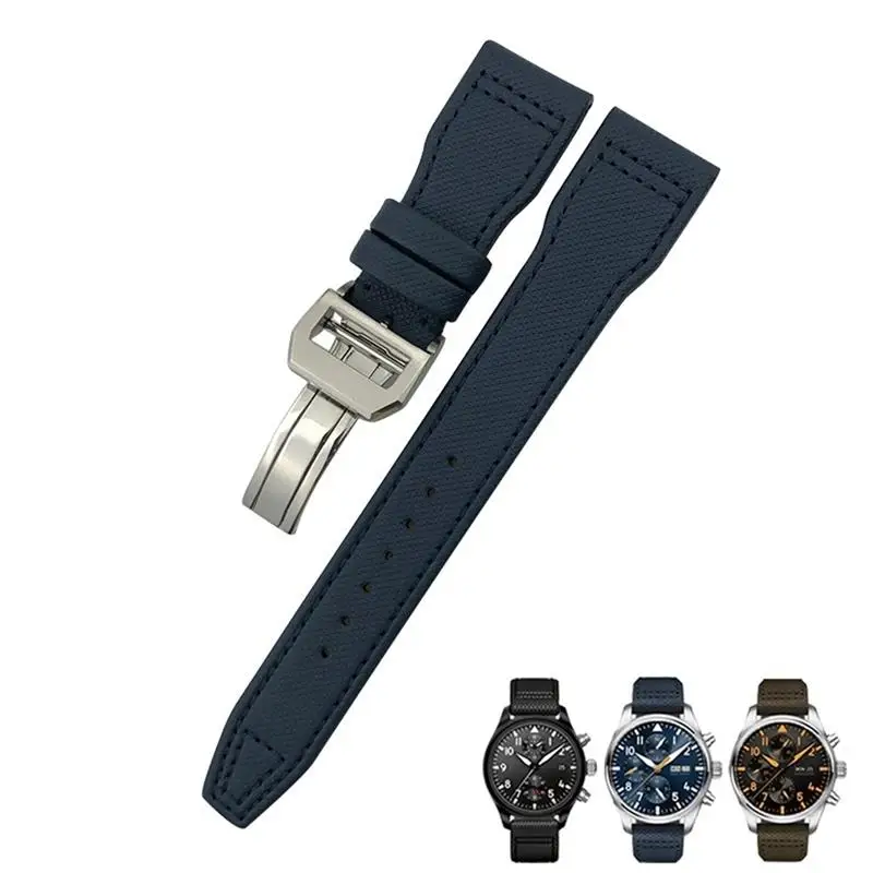 TINTAG 22mm 21mm 20mm Nylon Calfskin Watchband Fit for IWC Big Pilot IW377714 Mark18 SPITFIRE Nylon Real Leather Strap
TINTAG 22mm 21mm 20mm Nylon Calfskin Watchband Fit for IWC Big Pilot IW377714 Mark18 SPITFIRE Nylon Real Leather Strap