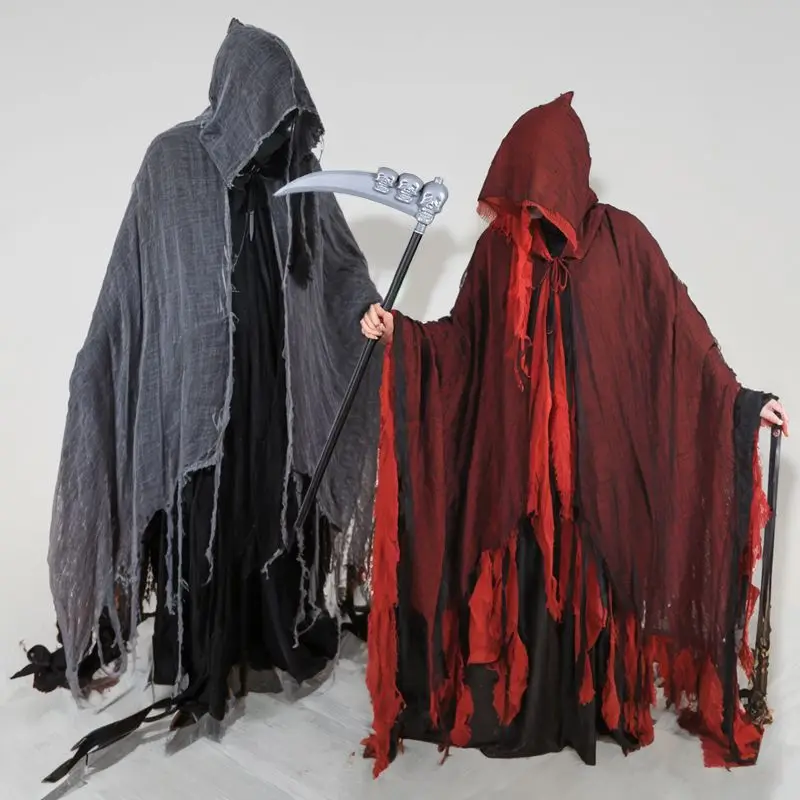 Halloween Rags Cape, Red Cape Reaper Cosplay Costume Weapon Party Dress Up Halloween Props Halloween Decorations for Home 2025
Halloween Rags Cape, Red Cape Reaper Cosplay Costume Weapon Party Dress Up Halloween Props Halloween Decorations for Home 2025