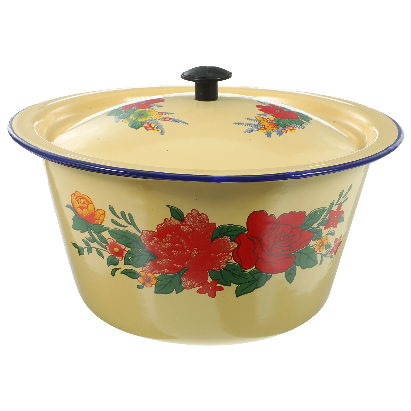 Retro Enamel Basin 18cm Vintage Washing Basin with Cover Kitchen Hand-washing Bowl Storage Container Smooth Surface Easy Clean
Retro Enamel Basin 18cm Vintage Washing Basin with Cover Kitchen Hand-washing Bowl Storage Container Smooth Surface Easy Clean
