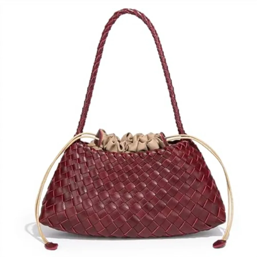 Woven Bag for Women, Vegan Leather Shoulder Purse with Inner Drawstring Pouch, Trendy Braided Strap Handbag
Woven Bag for Women, Vegan Leather Shoulder Purse with Inner Drawstring Pouch, Trendy Braided Strap Handbag
