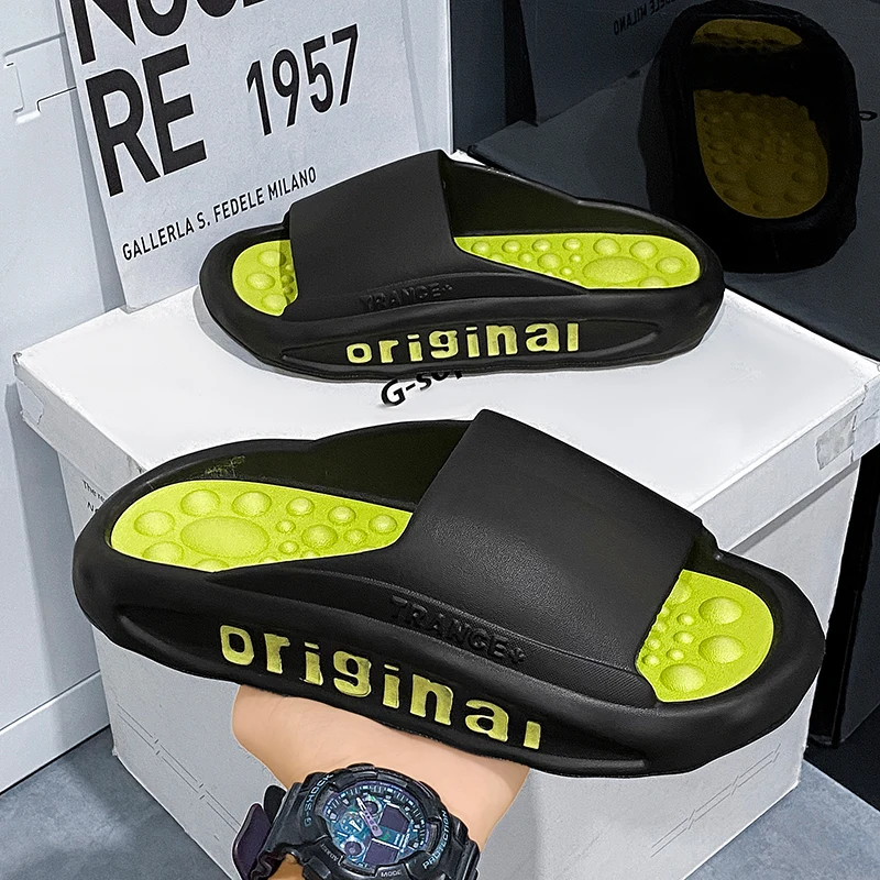 Модные мужские тапочки-сандалии с нескользящей подошвой, на толстой мягкой платформе, для дома, улицы, душа и ванной, повседневная обувь
Модные мужские тапочки-сандалии с нескользящей подошвой, на толстой мягкой платформе, для дома, улицы, душа и ванной, повседневная обувь