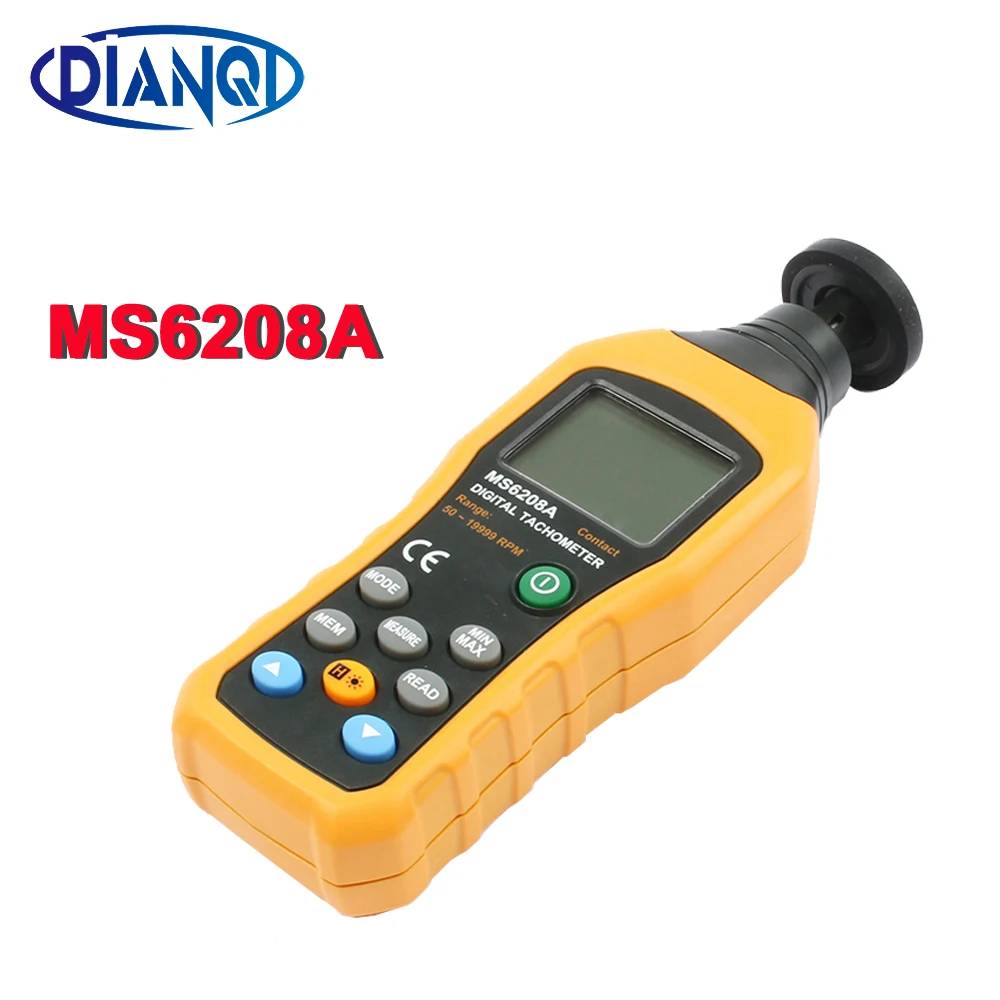 MS6208A Contact type Digital Tachometer Meter High Performance revolution meter 50-10000RPM MAX
MS6208A Contact type Digital Tachometer Meter High Performance revolution meter 50-10000RPM MAX